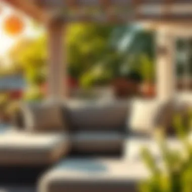 Well-Maintained Outdoor Cushions on a Patio Well-maintained outdoor cushions on a sunny patio