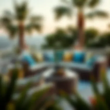 Luxurious Outdoor Sectional Sofa Luxurious outdoor sectional sofa with vibrant cushions