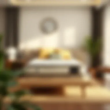 An inviting bedroom setup featuring a queen size mattress on a stylish bed frame.