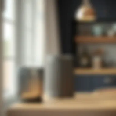 Close-up of dual trash can showcasing material quality