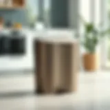 Elegant Dual Trash Can Design Sleek dual trash can with separated compartments