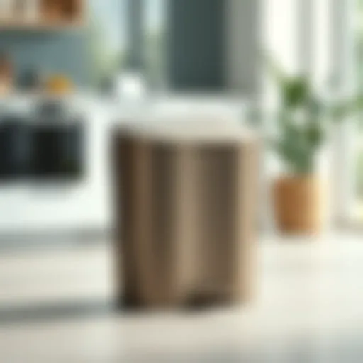 Elegant Dual Trash Can Design Sleek dual trash can with separated compartments