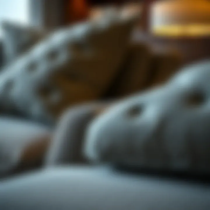 Textural Harmony: The Materials of Coordinated Seating Close-up of fabric textures on a coordinated sofa and chair