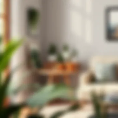 Creative corner plant table arrangement enhancing space