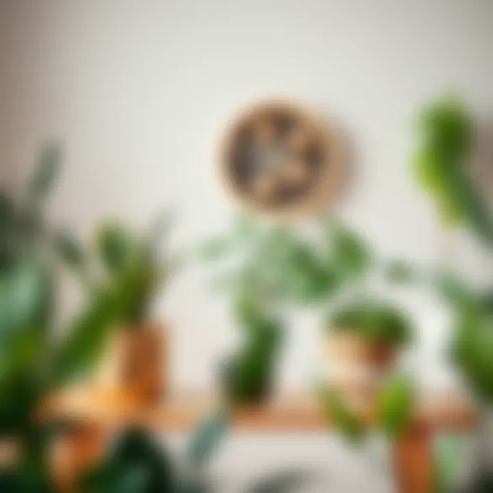 Elegant indoor plant table showcasing various plant styles