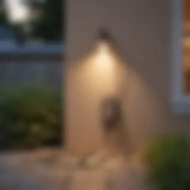 Powering Outdoor Lighting with Tan Extension Cord Tan outdoor extension cord being used to power outdoor lighting