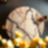 Exquisite Marble Veining Elegant round marble table top showcasing intricate veining