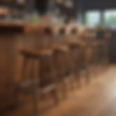 Variety of High Backed Wooden Bar Stools A selection of different styles of high backed wooden bar stools