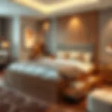 Elegant solid wood bed frame with built-in storage drawers