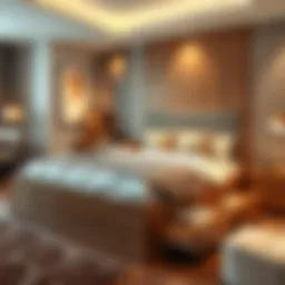 Elegant solid wood bed frame with built-in storage drawers