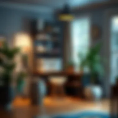 A serene home environment highlighting the functional use of coffee filters in organization.