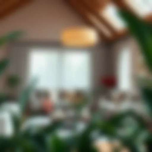 A beautifully arranged living space featuring decorative elements made with coffee filters.