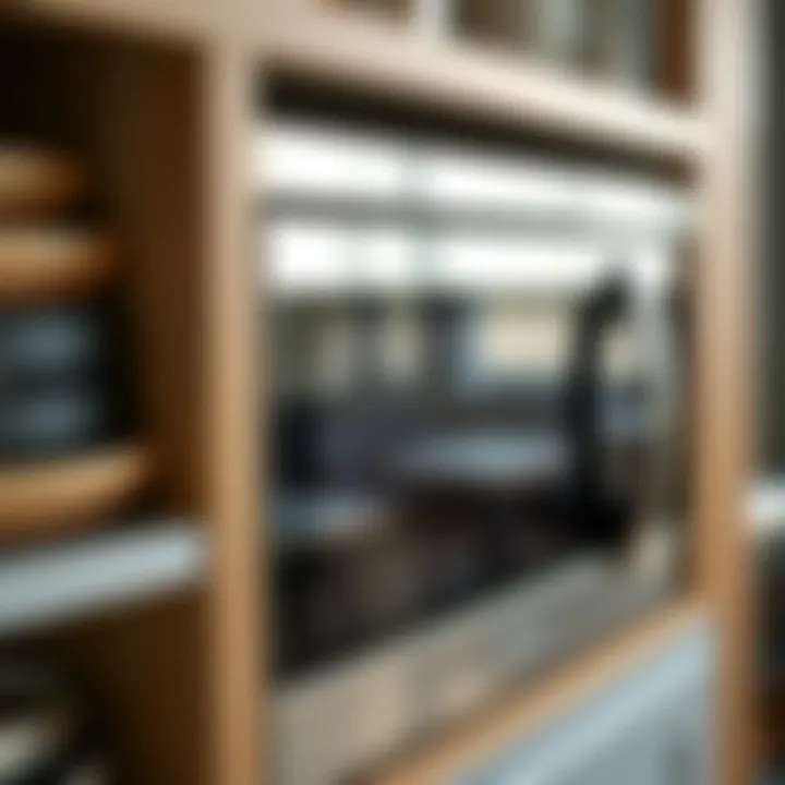 Close-up of materials used in a microwave cart