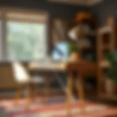 Creative DIY enhancements on a pin leg desk