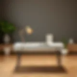 Elegant pin leg desk showcasing minimalist design