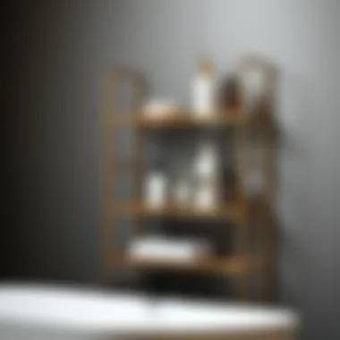 Sleek metal three-tier shelf with minimalist aesthetic