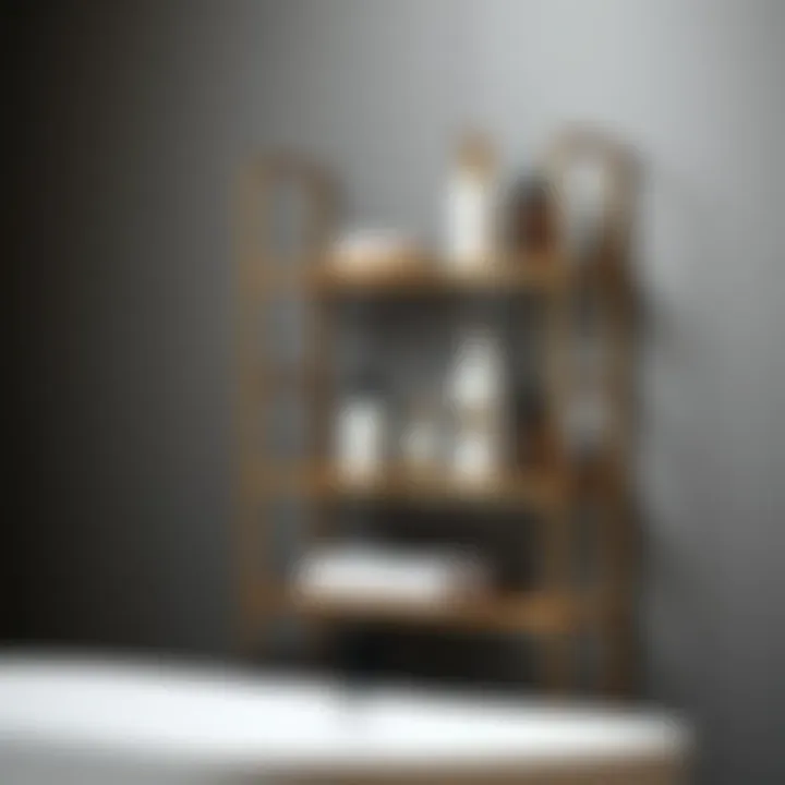 Sleek metal three-tier shelf with minimalist aesthetic