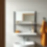 Elegant three-tier bathroom counter shelf showcasing modern design