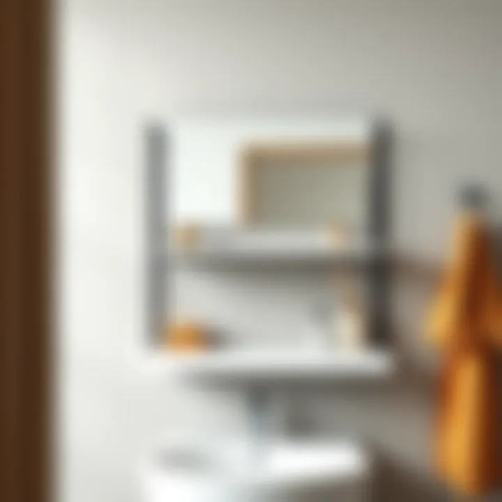 Elegant three-tier bathroom counter shelf showcasing modern design