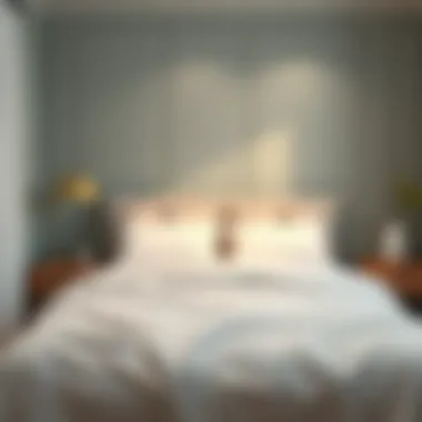 Stylish bedroom featuring twin fitted sheets in a cozy setup