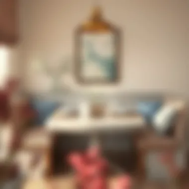 Setting the Scene: Aesthetic Considerations A beautifully set two-person breakfast nook table with decor