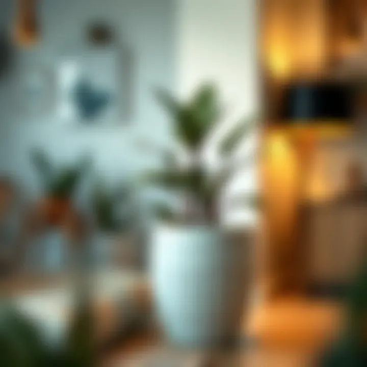 Stylish Pot Enhancing Interior Decor Stylish 20 inch pot as a decorative element in interior design