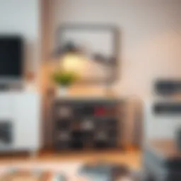 Stylish shoe rack complementing modern decor